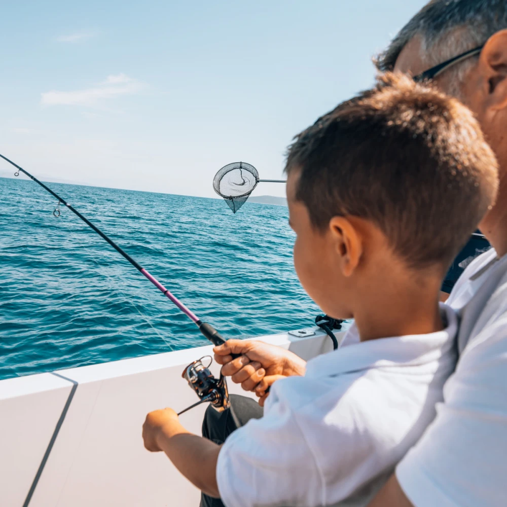 Family time on the boat in Croatia